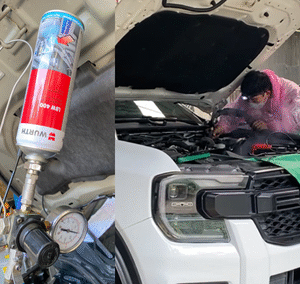 Vệ sinh họng nạp - xe máy dầu